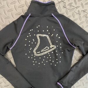 Chloe Noel J06 Princess Seam Figure Skating Jacket Purple CXS Child Size 4-6